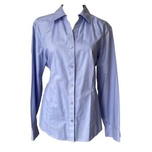 Chico’s 100% Cotton Wrinkle Resistant Button Down Shirt Blouse Lavender